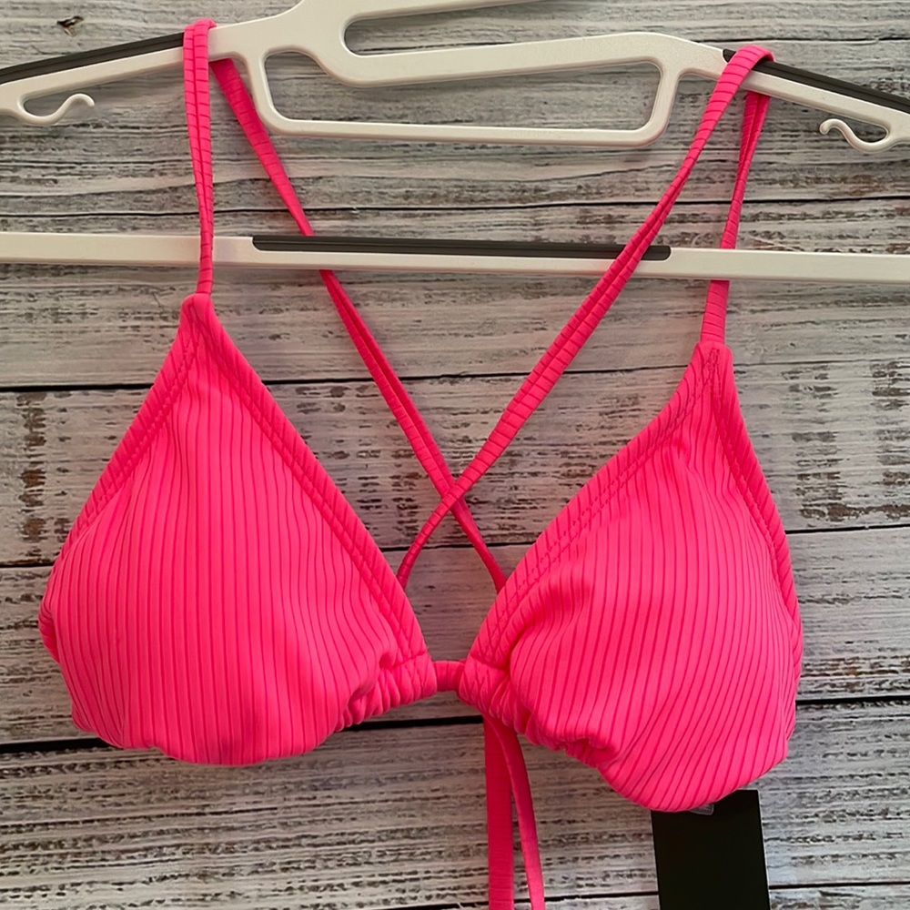 Pink Triangle Bikini Top